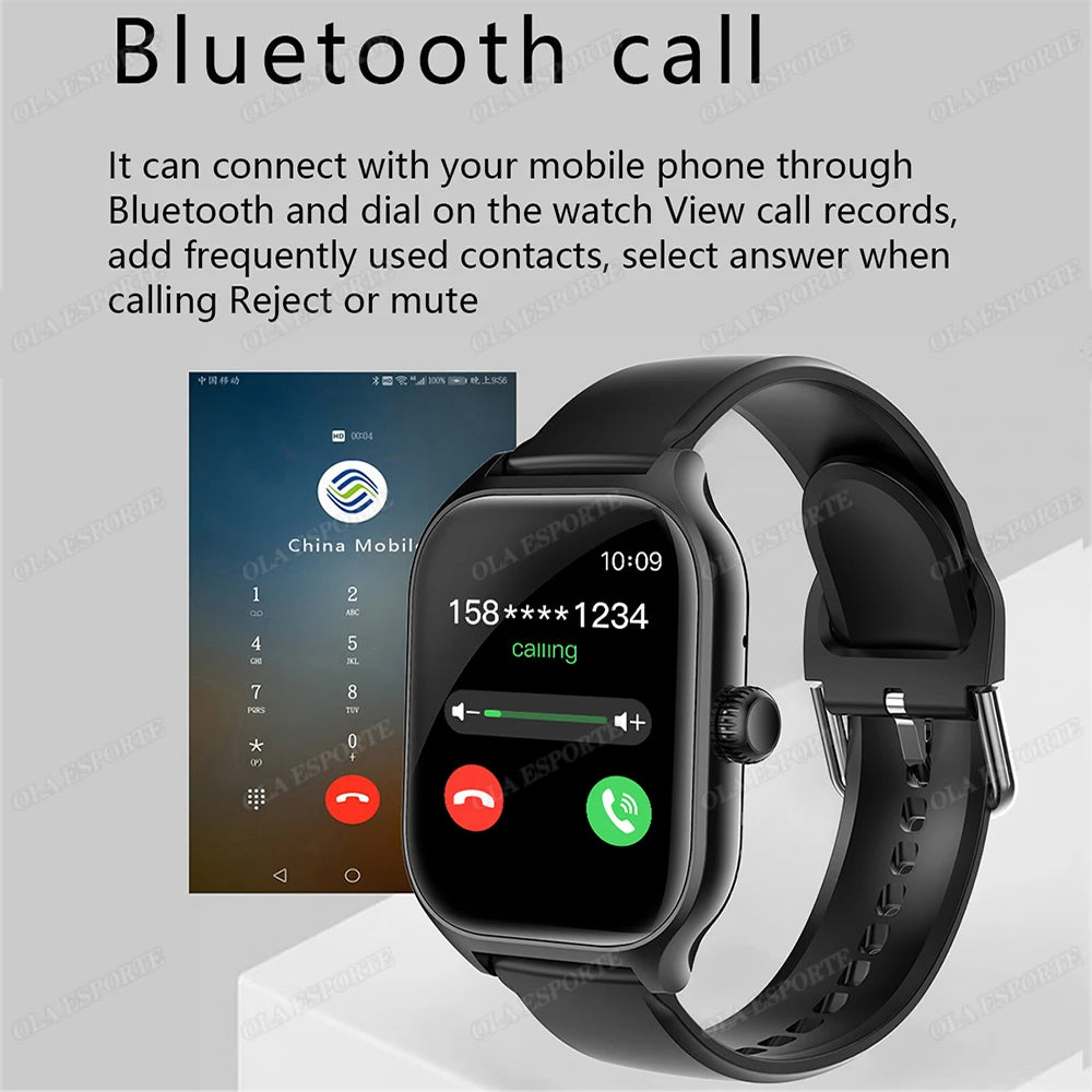 New Smart Watch 2.01'' HD Display Bluetooth Call Health Monitor Sports Mode GPS Track Smartwatch Men Women For Android IOS HT30