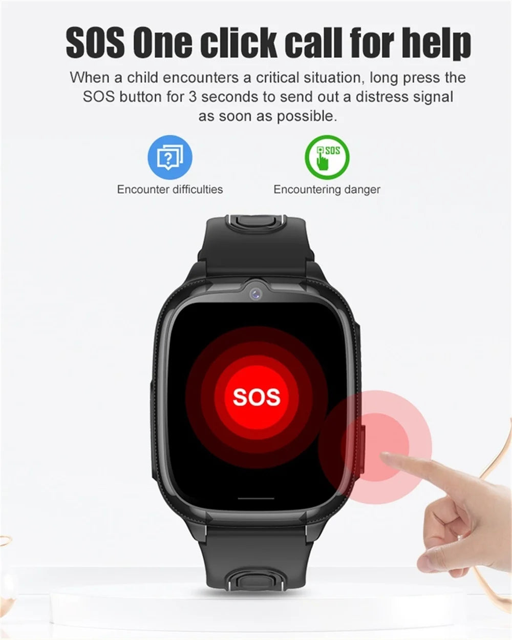696 Kids Smartwatch 4G Network Video Call LBS WIFl Positioning Voice Calls Waterproof Children Smart Watch Calculator Student