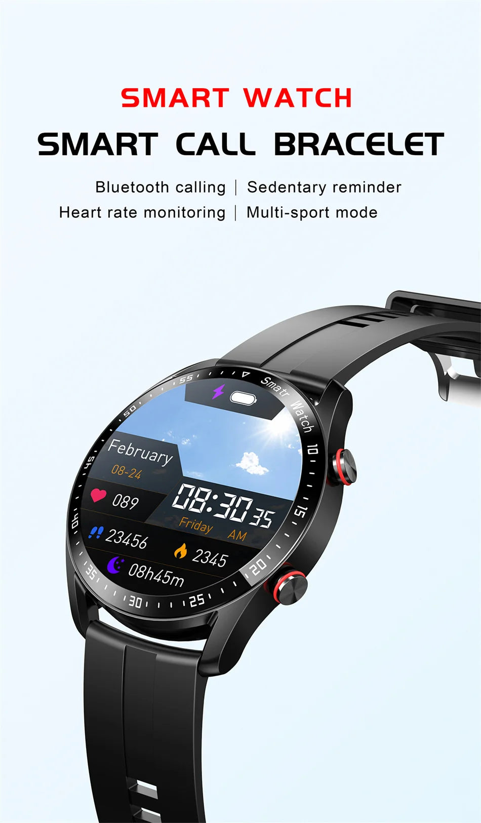 Sports Smart Watch Men Women HD Screen ECG+PPG Bluetooth Call GPS Tracker Heart Rate Monitor IP68 Waterproof SmartWatch 2026 New