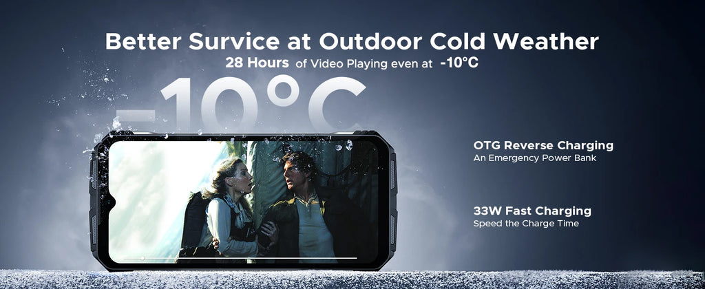 DOOGEE V Max S 5G Rugged Phone 6.58" Dual Camping Lights 24GB(8+16) 256GB 22000mAh Large Battery 108MP AI Main Camera Smartphone
