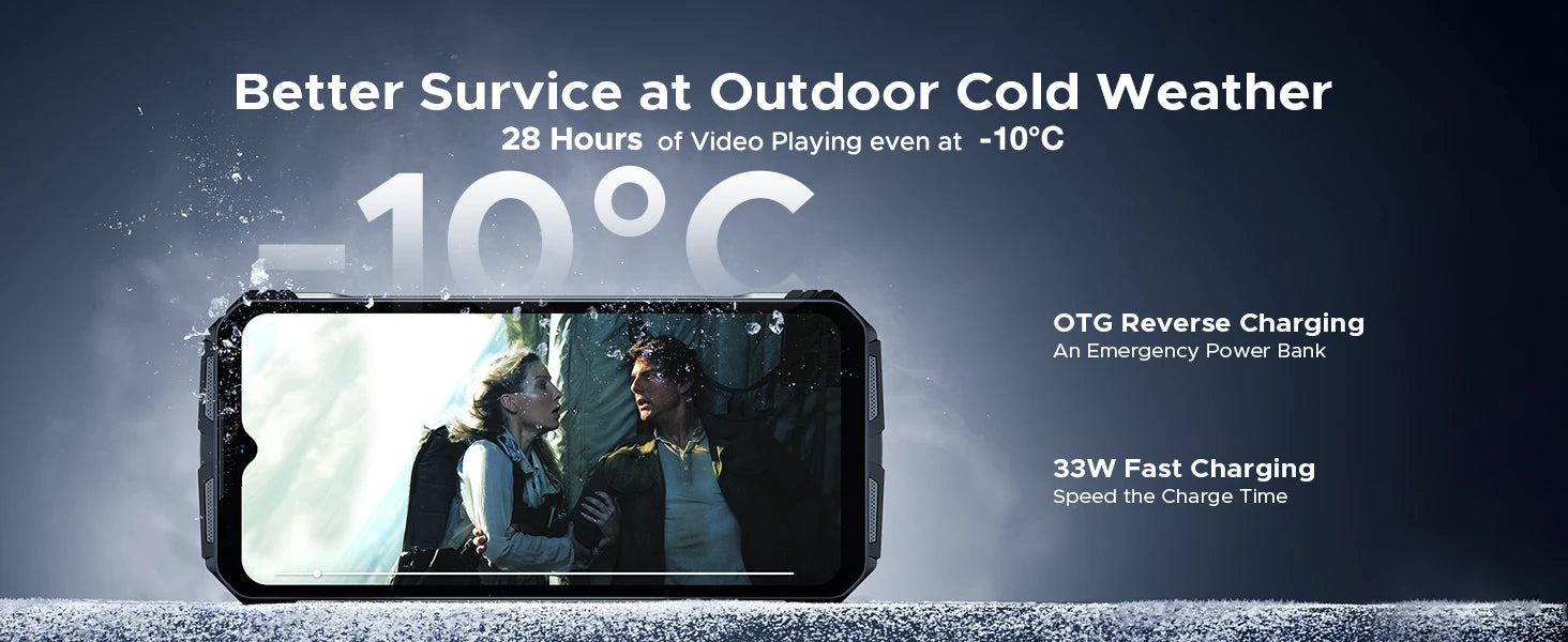 DOOGEE V Max S 5G Rugged Phone 6.58" Dual Camping Lights 24GB(8+16) 256GB 22000mAh Large Battery 108MP AI Main Camera Smartphone