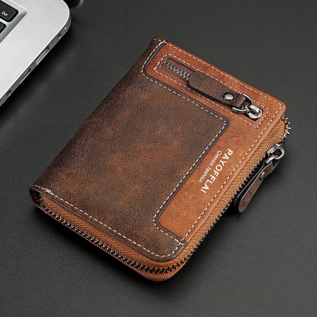 2025 Men Wallet Famous Luxury Designer Brand with Coin Pocket High Quality Synthetic Leather Short Credit Card Holder Purse Case