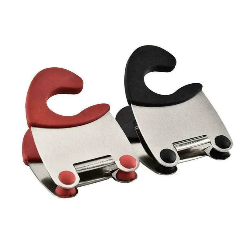 Pot Spoon Holder Pot Clip Holder Anti Scald Silicone Grip for Spoon Spatula Fork Cooking Utensils Spoon Rest Kitchen Accessories