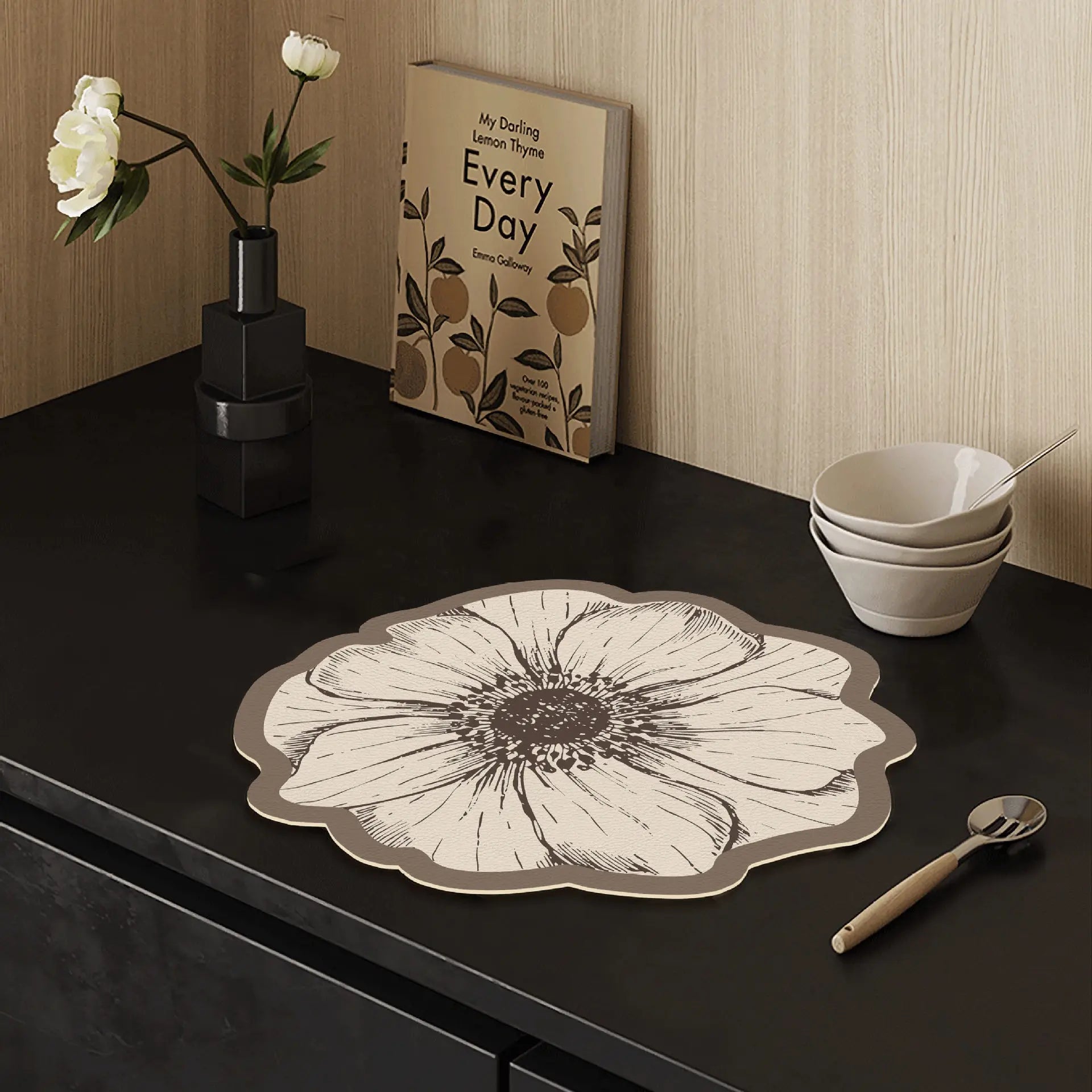 Nordic Style Kitchen Draining Mat Quick-Dry Home Coffee Machine Mat Dirt-Resistant Counter Mat Kitchen Dinnerware Placemat