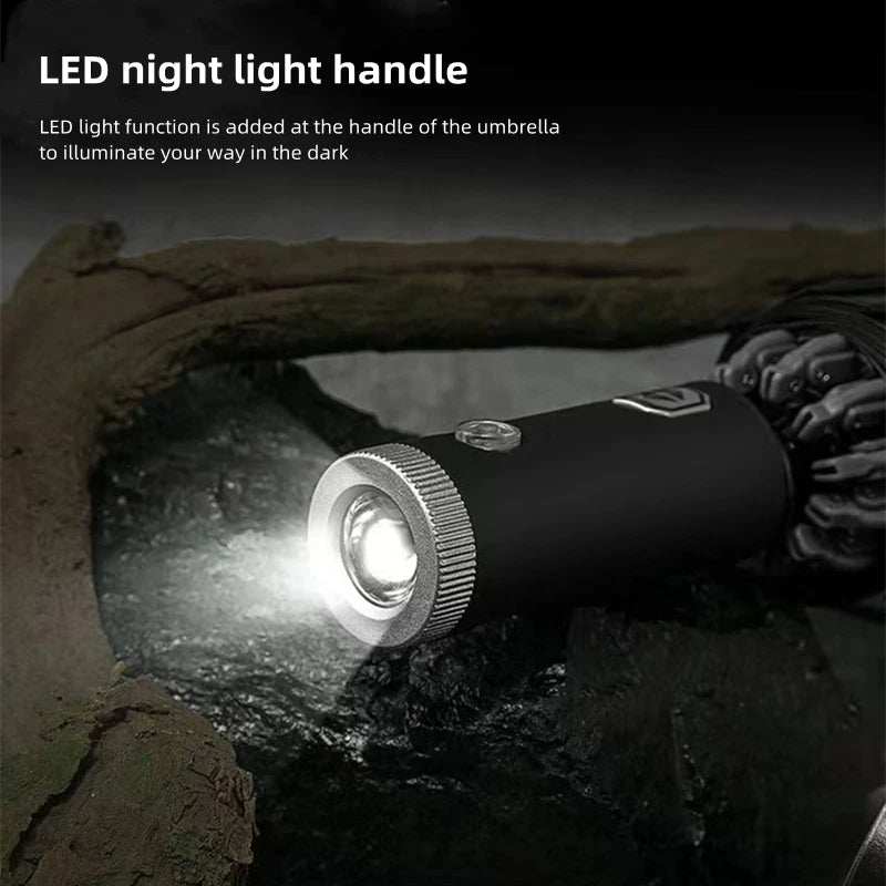 Automatic Umbrella with Reflective Stripe Reverse Led Light Umbrella For BYD ATTO 3 Yuan Qin Han TANG Plus DM-i Dolphin