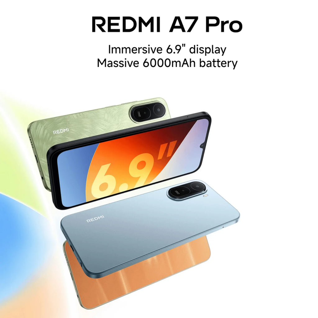 Xiaomi Redmi A7 Pro 4G, 4+64GB, Global Version, 6.9" 120Hz LCD Display DC Dimming Powered by UNISOC T7250 Processor 13MP Main Camera 8MP Front Camera 6000mAh 15W Side Fingerprint Sensor 3.5mm Headphone Jack NFC
