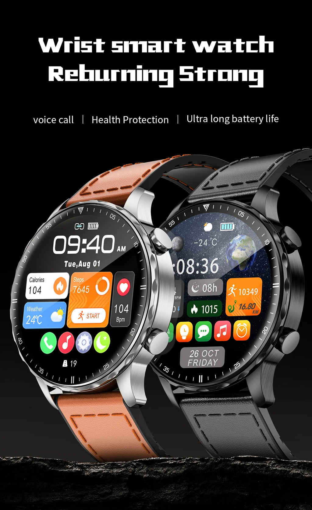 LIGE 2026 New Smart Watch Men Blood Oxygen Health Monitor Men's Watches AI Voice Assistant Bluetooth Call Men Sports Smartwatch