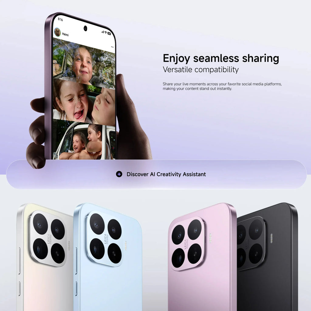 Xiaomi 17T 5G, 12+512GB Global Version, 6.59" 120Hz 1.5K AMOLED Display MediaTek Dimensity 8500-Ultra 6500mAh 67W 50MP Dual eSIM NFC