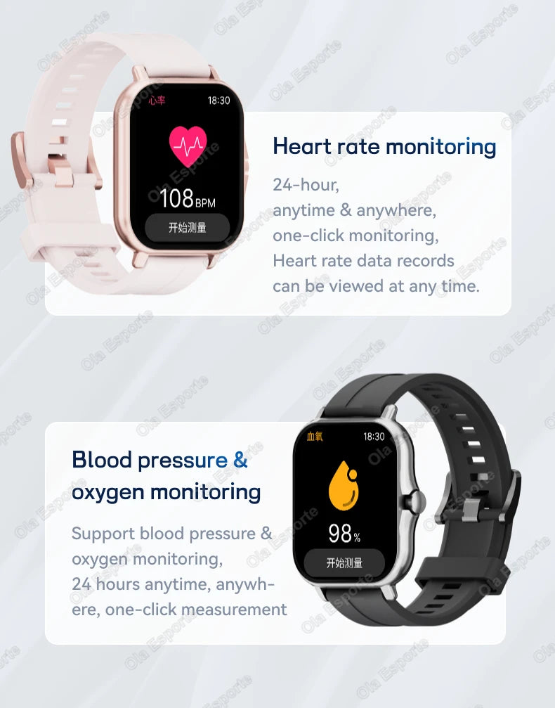 New Smartwatch 1.83'' HD Screen Heart Rate/Sleep Monitor Wireless Bluetooth Call Music Control Smart Watch For Men Women R30Max