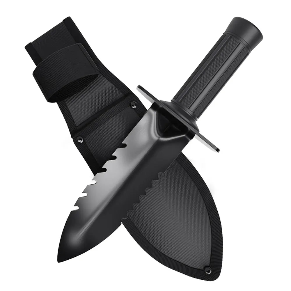 Metal Detector Shovel Double Serrated Edge Digger Portable Camping Hiking Traveling Multifunctional Outdoor Garden Tool Shovel