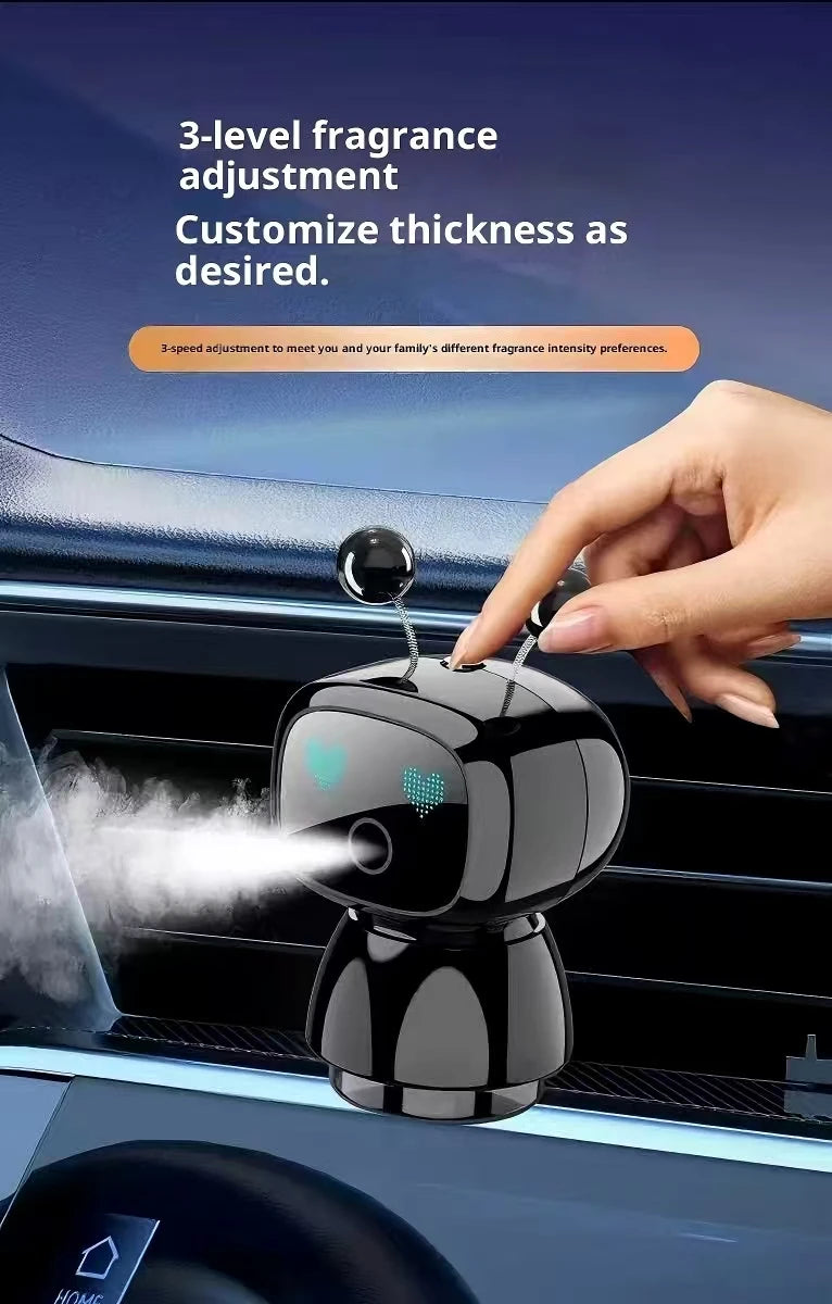 Smart Robot Car Air Vent Perfume Clip Auto On/Off with Car Start New Spring Summer Style Long Lasting Fragrance Odor Eliminator