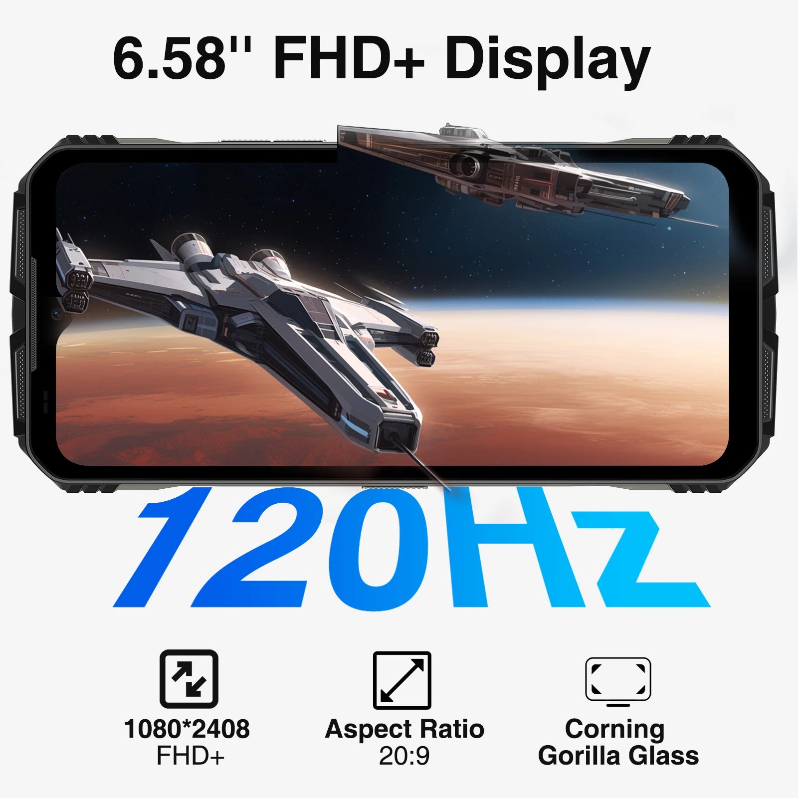 DOOGEE V Max Plus 5G Rugged Phone 6.58" Dimensity 7050 16GB+512GB Lighting Effects 22000mAh Battery 200MP AI Camera Cell Phone