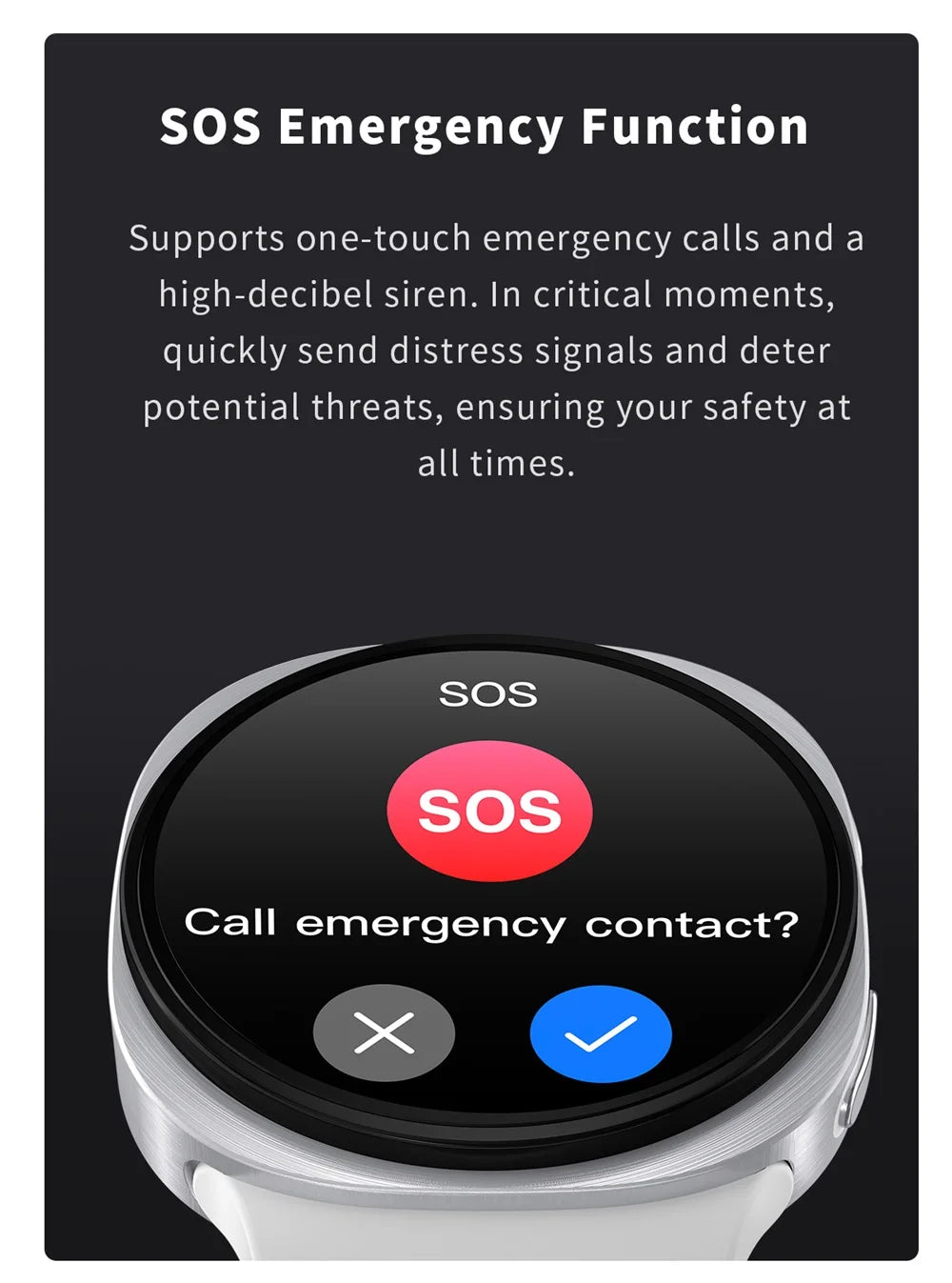 Blue Tooth Call Map Navigation Smart Watch SOS Sports Heart Rate Watches 8 Voice Assistant Smartwatch Calculator Weather Music