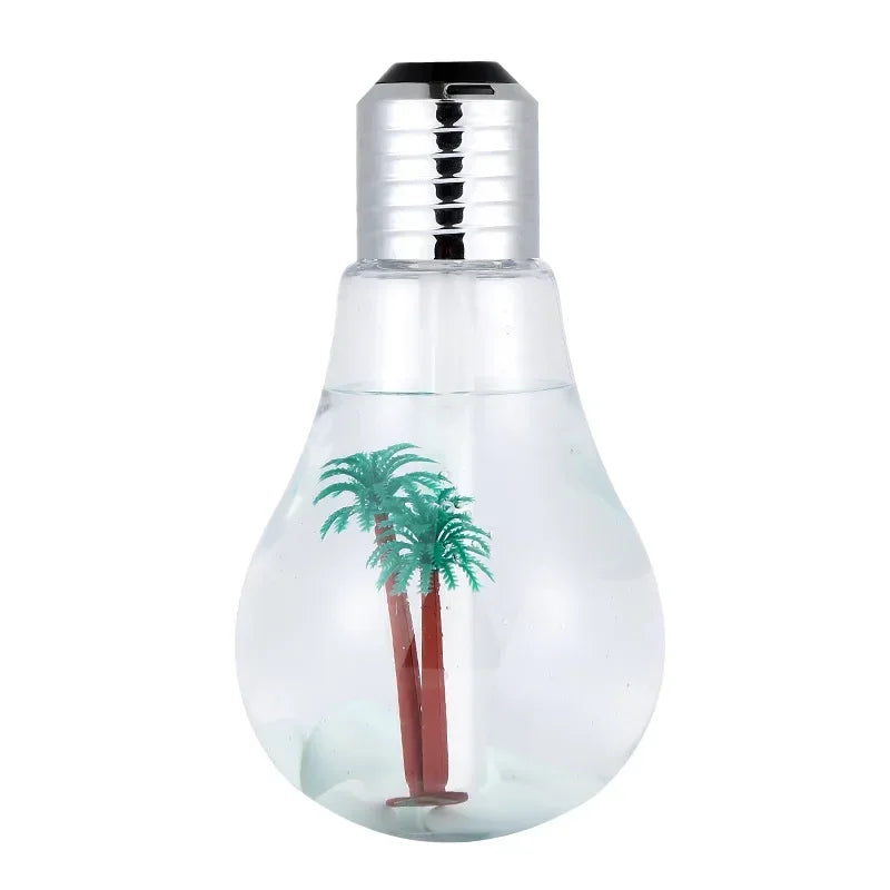 Creative USB Electric Bulb Humidifier Mini Colorful Night Light Micro Landscape Desktop Decoration Diffuser for Bedroom Home