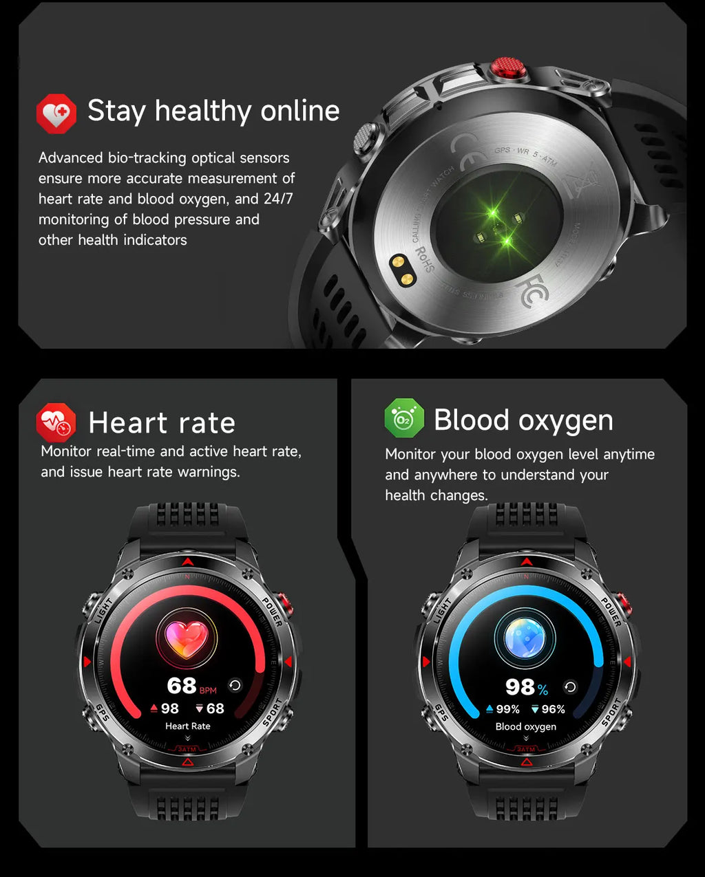 T-Rex 3 Pro Military Grade AGPS Smart Watch 10ATM Waterproof Dual-band GNSS Compass Altimeter AMOLED Swim Sports Smart Watch Men