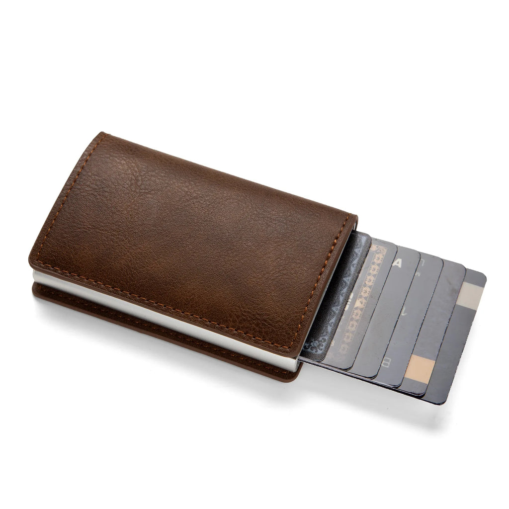 Anti-theft RFID credit card holder minimalist wallet pocket slim card holder card holder pu leather for men and women