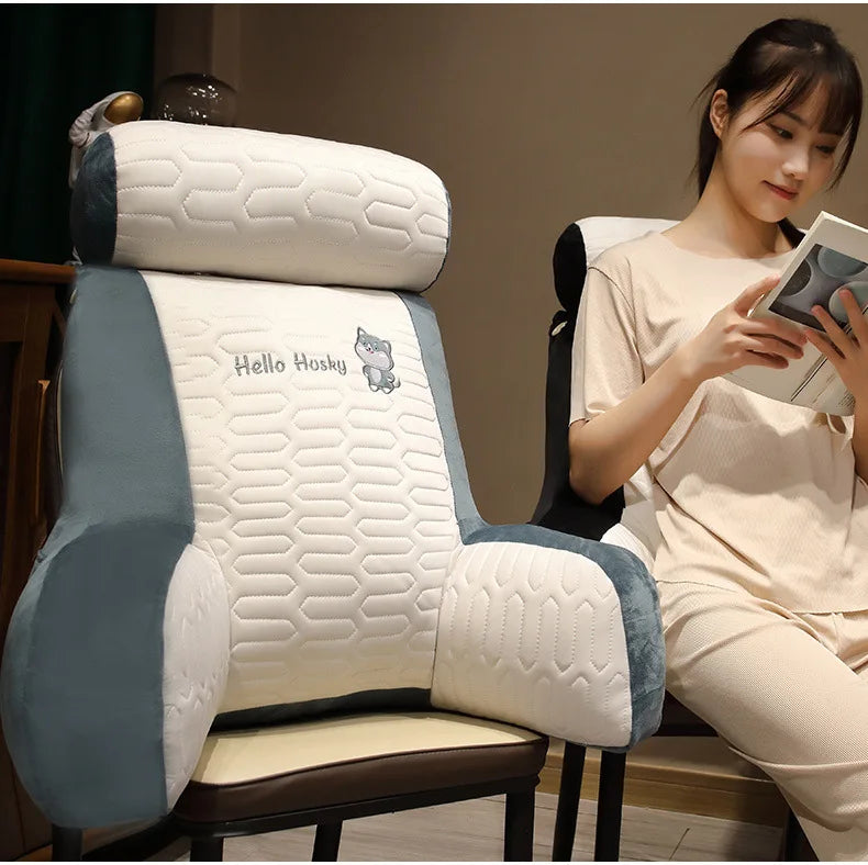 Summer Ice Shreds Pillow Panda Increase in Height Lumbar Support Detachable Washable Cushion Student Dormitories Bed Backrest