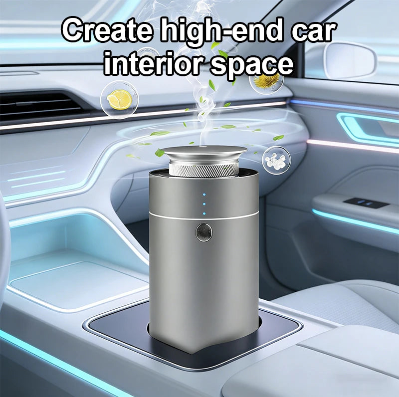 Smart Car Aroma Diffuser Auto Start Stop with Engine Quick Deodorizer Dual Mode for Home Vehicle Long Lasting Fragrance