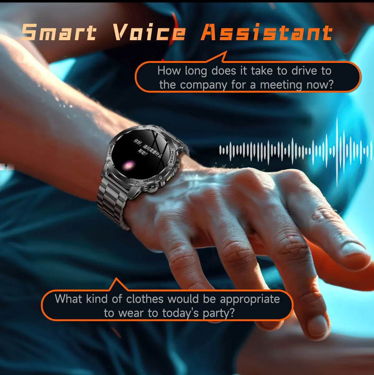 2026 New Military Smart Watch 1000Mah Battery Fitness Tracking 10ATM Waterproof Tactics Sport Flashlight call Bracelet For Men
