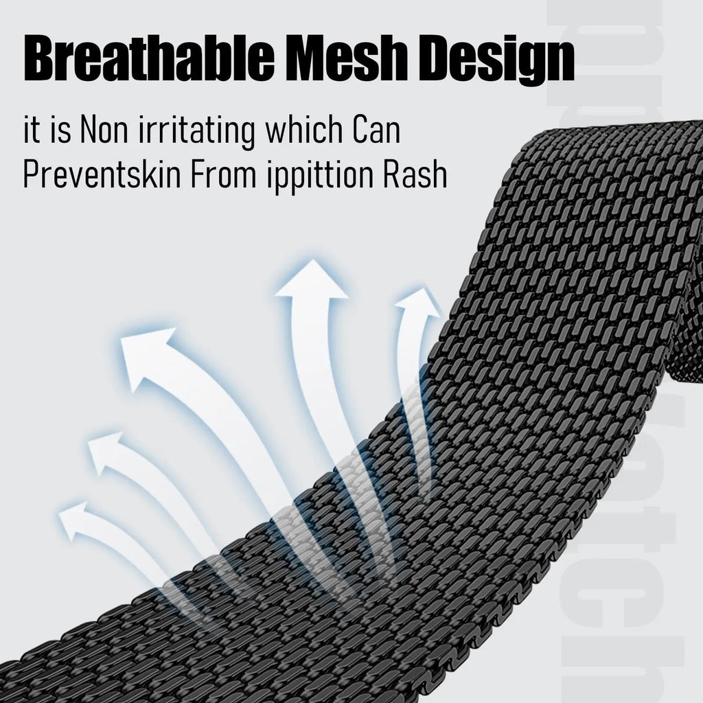 Fashion Steel Mesh Milanese Strap for Apple Watch Ultra 3 2 1 49mm 11 10 46/42mm Wristband IWatch 9 8 7 6 5 4 SE3 45-44-41-40mm
