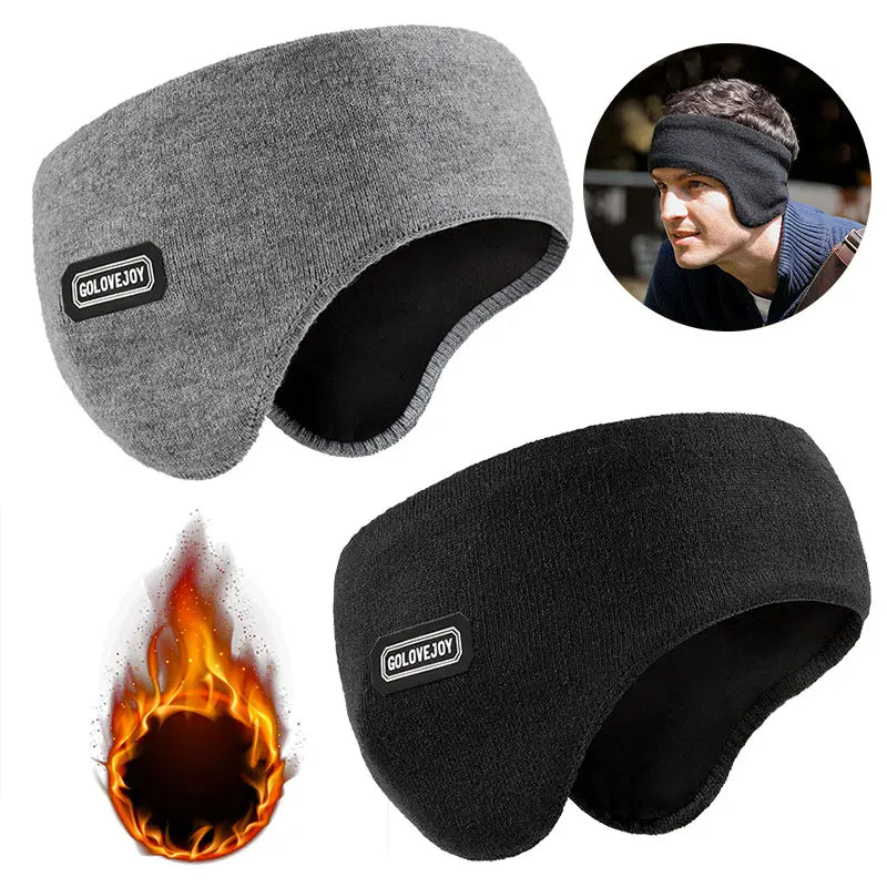 Winter Warm Earmuffs Anti Cold Knitted Plush Headband Ear Covers Outdoor Cycling Ski Running Thermal Soft Unisex Ear Warmers