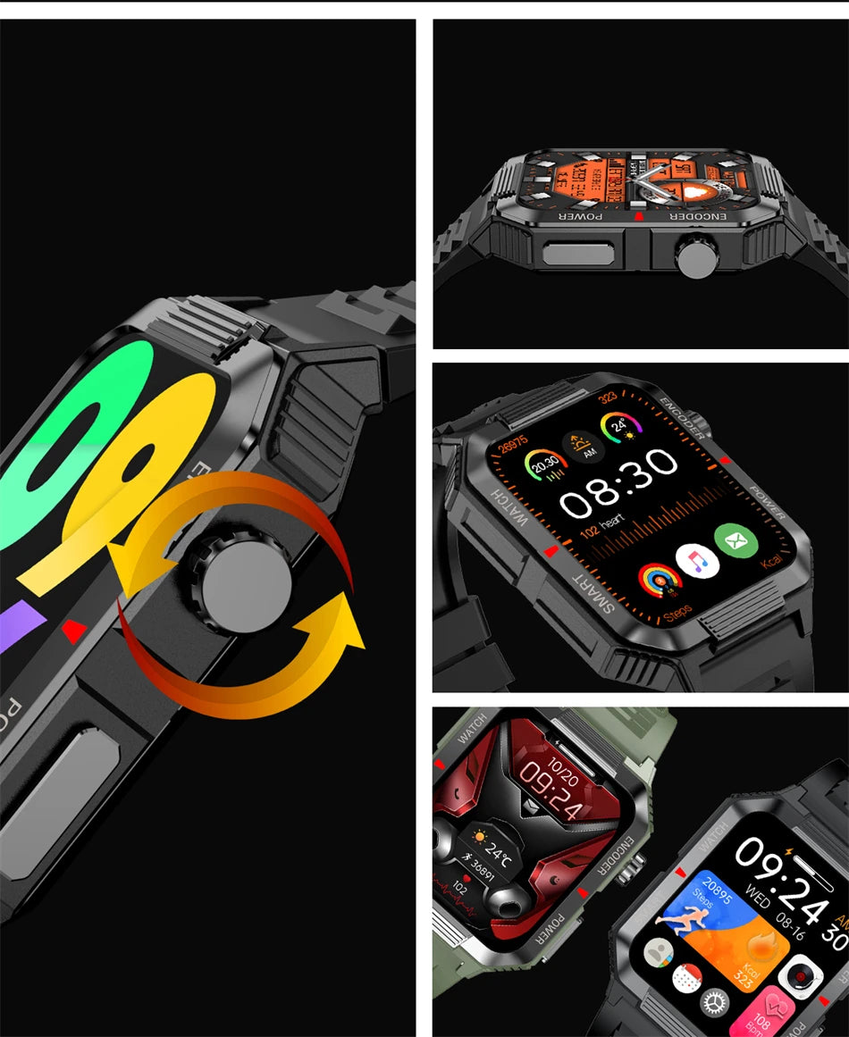 ChiBear NFC GPS Bluetooth Call Smart Watch 1.99'' HD Screen 120+ Sports Fitness Watch Outdoor Weather IP68 Waterproof Smartwatch
