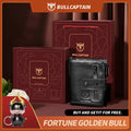 Bullcaptain Genuine Leather Men's Wallet Fashion Quality Travel Purse Rfid Protect Credit Card Holder Wollst for Men with Chain