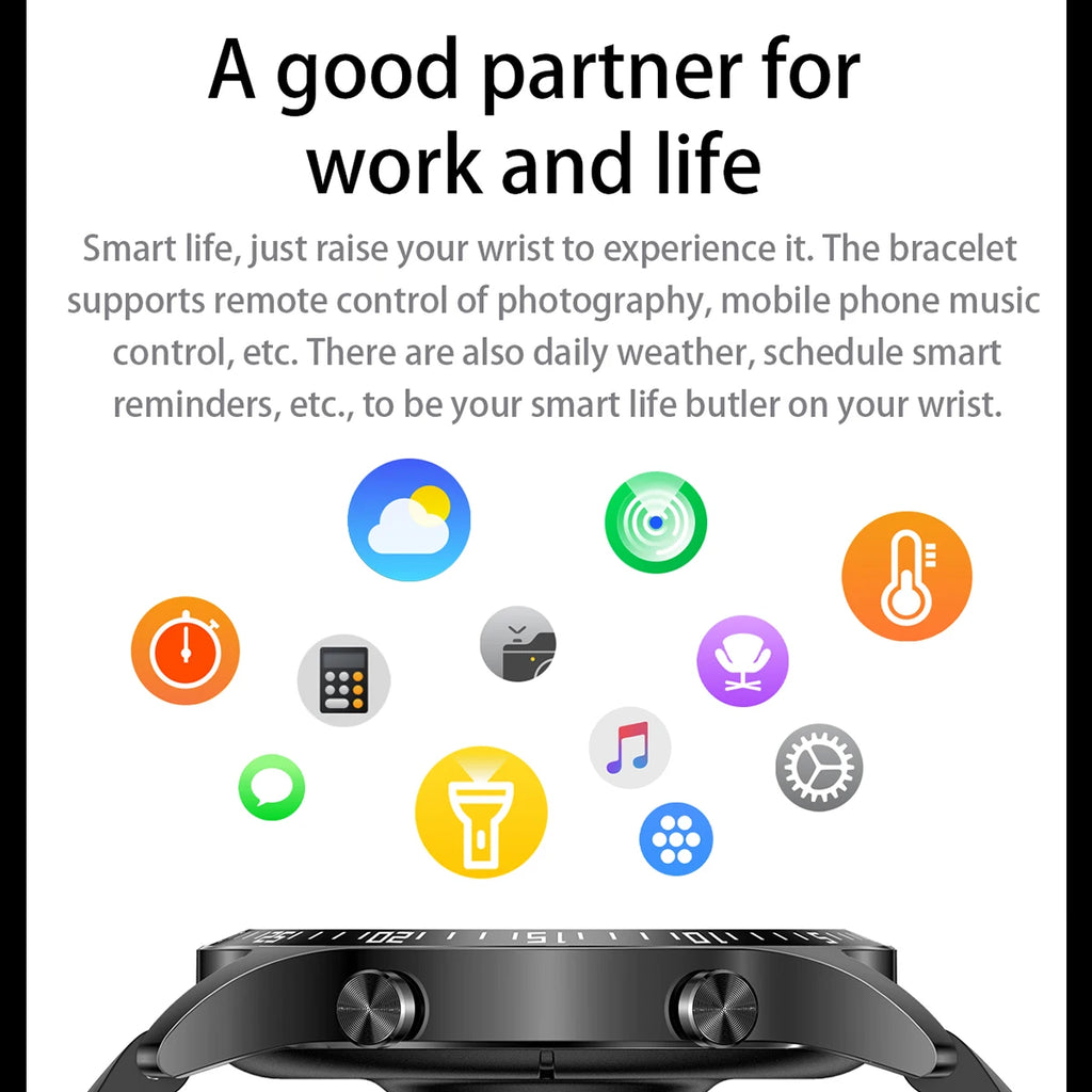 2026 New Sports Smartwatch for Man Bluetooth Call Camera Control Music Player AI Voice Fitness Tracker Watches for Woman Gifts