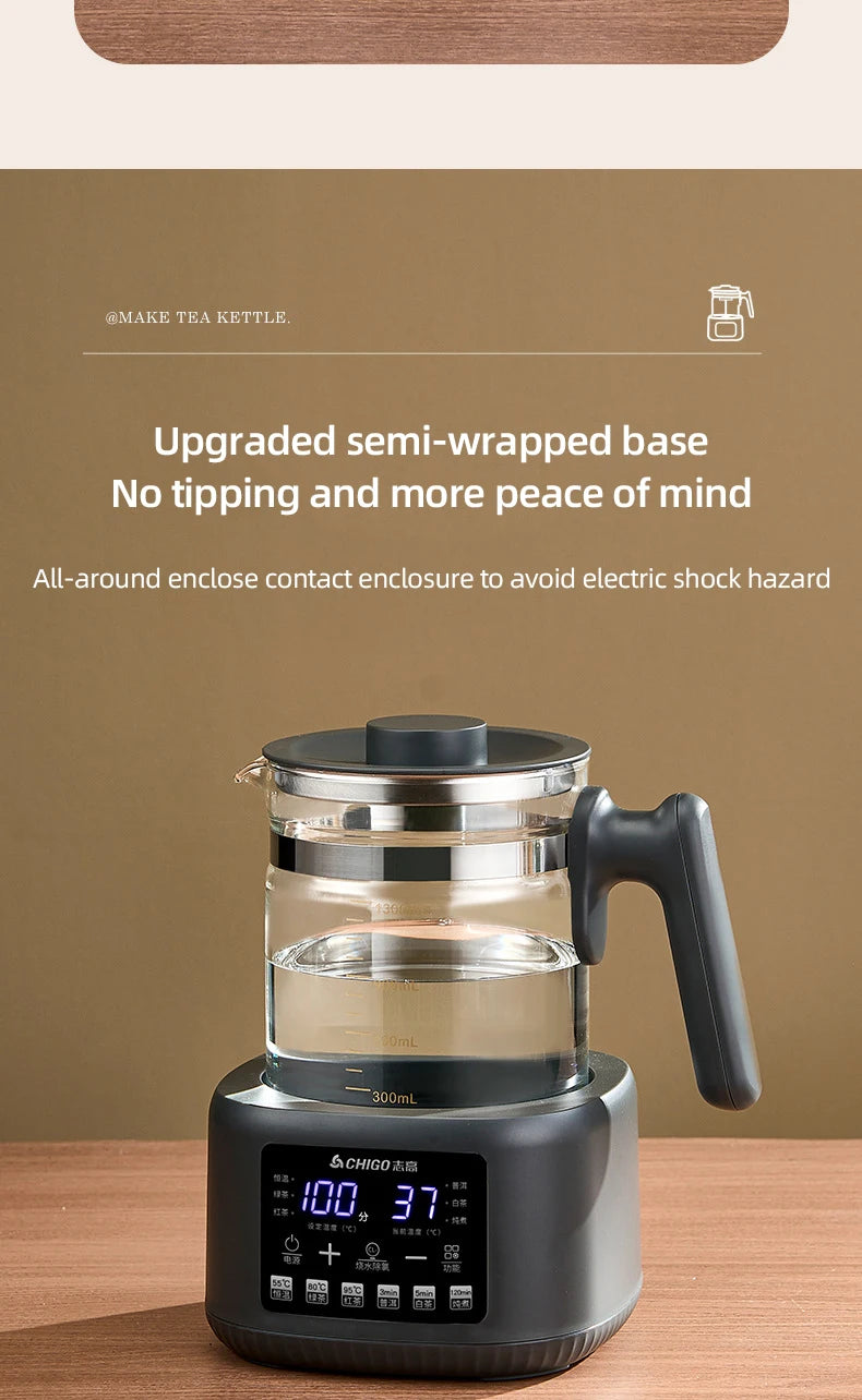 1.3L Steam Spray Tea Kettle Multifunctional Electric Kettle Baby Constant Temperature Milk Regulator 72h Thermostatic Kettle