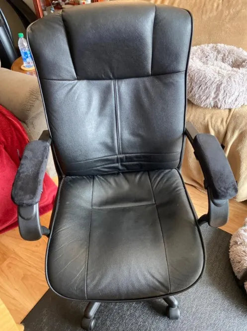 2/6Pcs Office Chair Arm Pads,Soft PU Sponge Arm Rest for Desk Chair Gaming Chair,Arm Rest Cover Elbow Support,Removable Cleaning