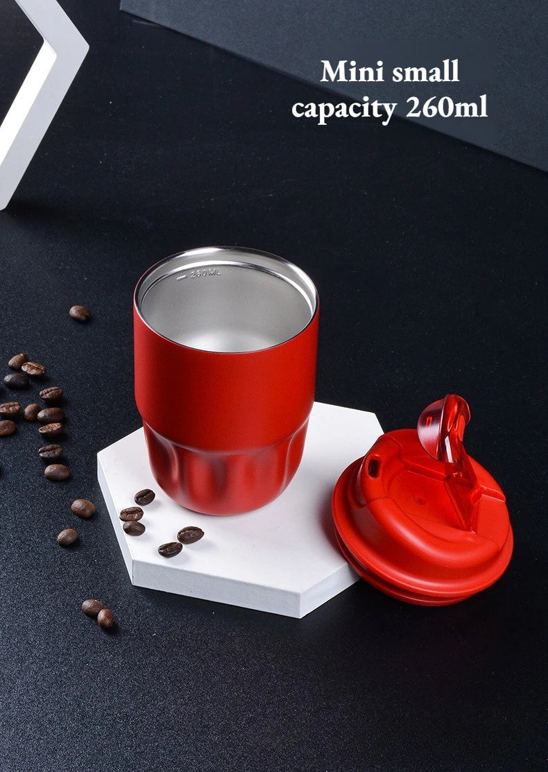 260ML 450ML SUS316 Thermal Coffee Mug Leakproof Portable Travel Tumbler with Lid Stainless Steel Cup for Car Work Hot Cold Drink