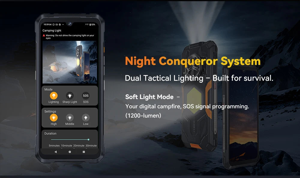[Ship From UK] CUBOT KingKong Power 5 Android 15 Rugged Smartphone G100 16GB(6+10) 128GB 15300mAh 6.88" 120Hz 64MP Camping Light