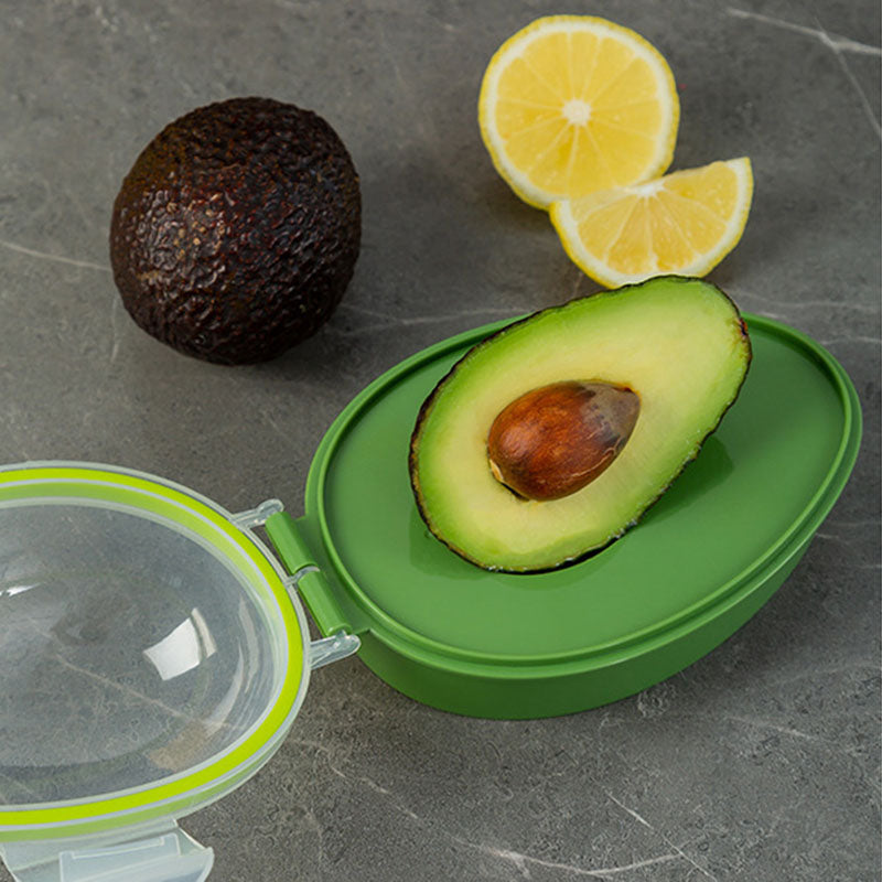 Avocado Keeper Container - Semi-Circle BPA-Free Box with See-Through Lid & Silicone Seal, Airtight Food Storage (15x11cm)