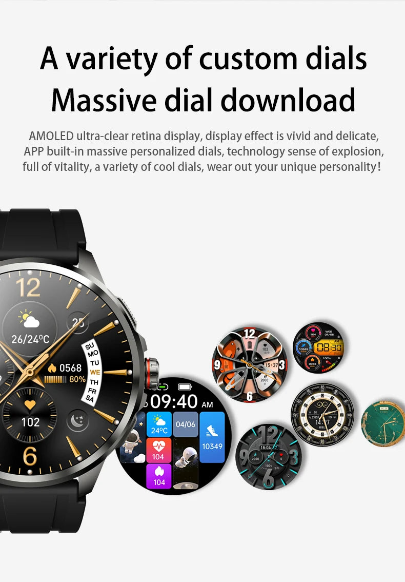 Original H99 Smart Watch Android Watches 1.95inch Amoled Screen Men's Smartwatch With 190° Rotary Camera GPS WIFI Sim Card Slot