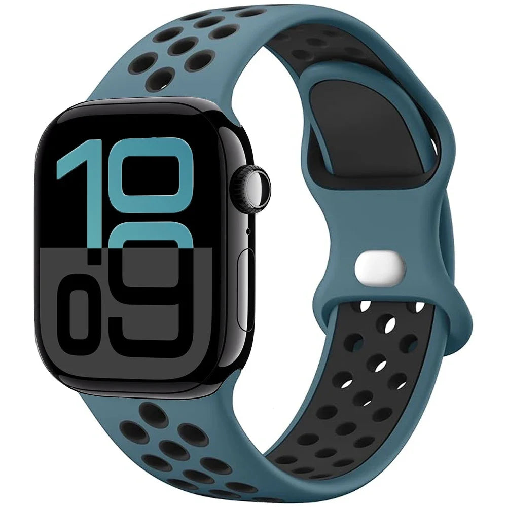 Silicone Strap For Apple Watch Ultra3 49mm 11 10 9 8 7 46mm 45mm 42mm 41mm Breathable Bracelet band iWatch 6 5 SE 44mm 41mm 40mm