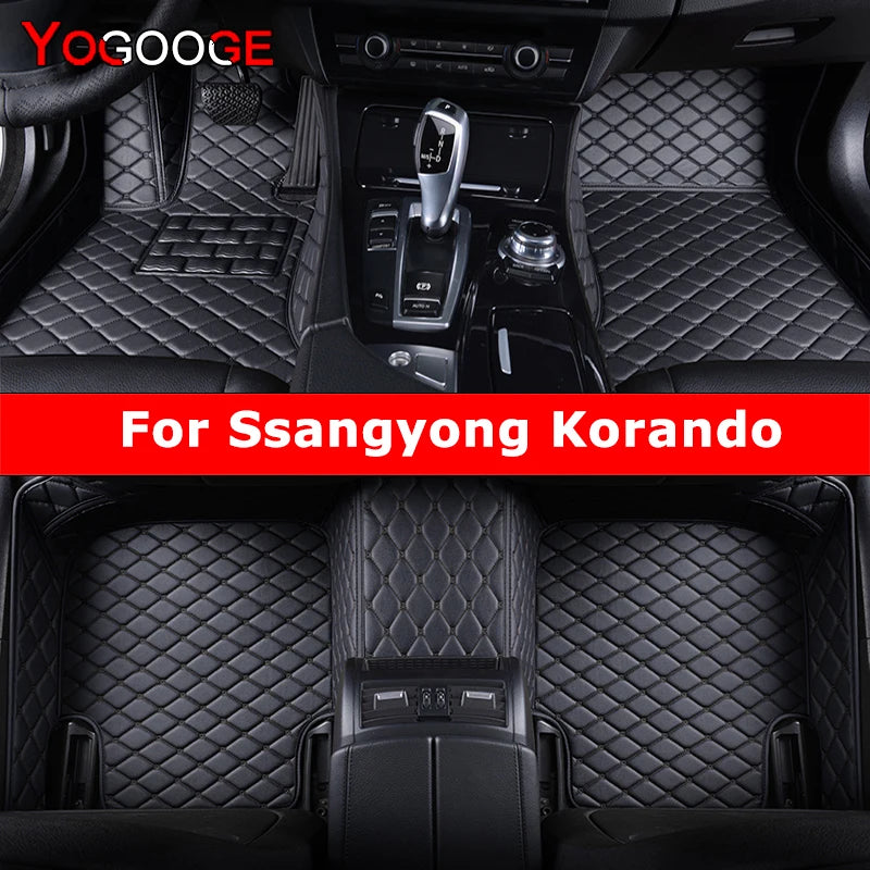 YOGOOGE Custom Car Floor Mats For Ssangyong Korando Auto Carpets Foot Coche Accessorie