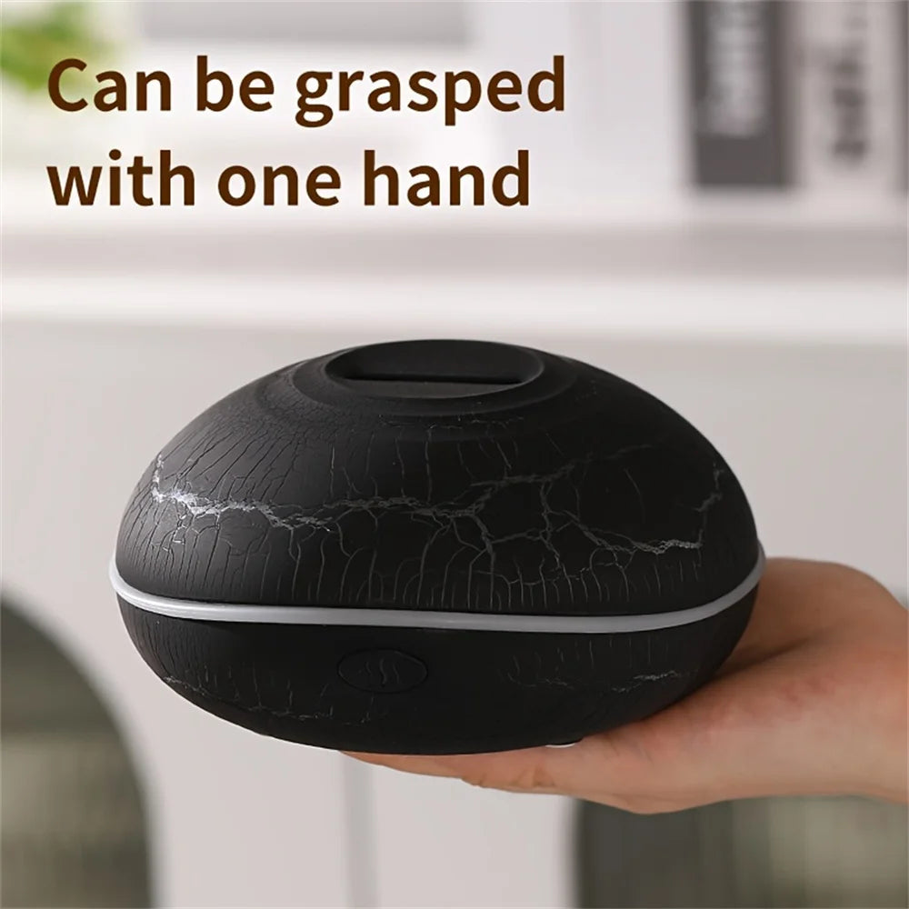7-color simulation flame fragrance humidifier 2-in-1 home appliance with large mist volume USB flame humidifier desktop creative