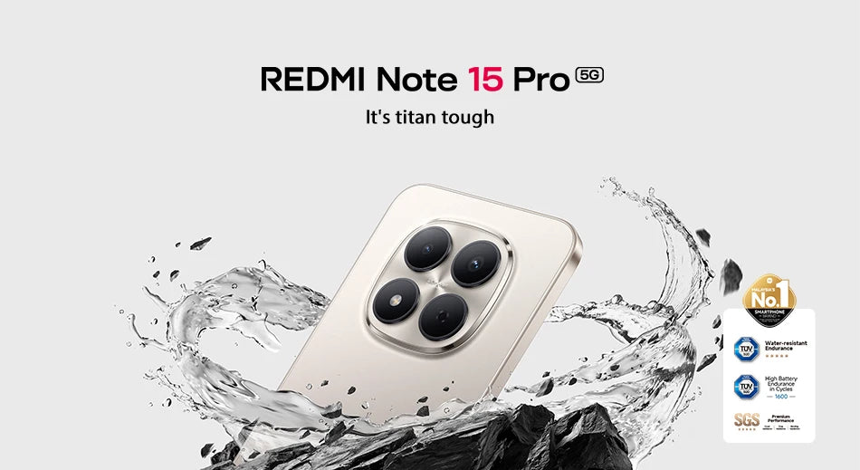 Global Version Redmi Note 15 Pro 5G Dimensity 7400-Ultra Smartphone 6580mAh 45W Battery 200MP OIS Main Camera Xiaomi Cellphone