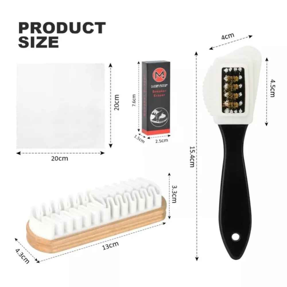 4Pcs/Set Stain Removal Suede Brush Kit With Eraser Cleaning Tool Home Use Nubuck Brushes Kit Boots Cleaning Cloth for Shoes