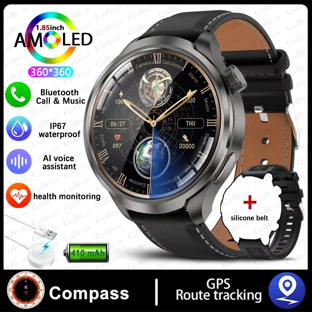 2025 New Bluetooth Call Smart Watch Men For Xiaomi IP68 Waterproof GPS Sports  AMOLED HD Large Screen Heart Rate NFC Watch Gift
