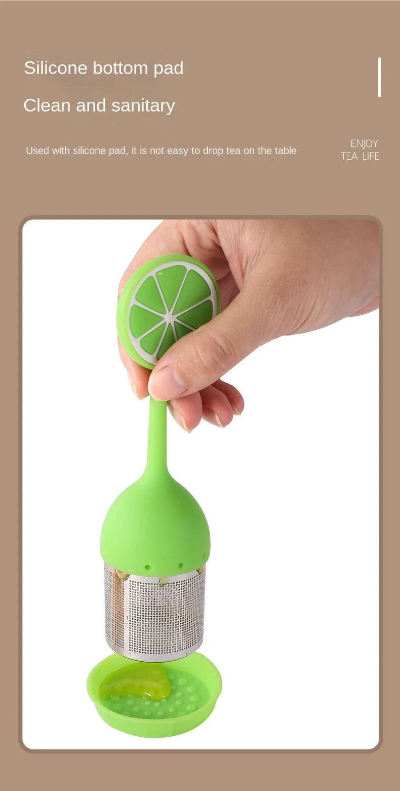Creative 304 stainless steel silicone tea ball tea maker flamingo tea filter summer theme tea filter