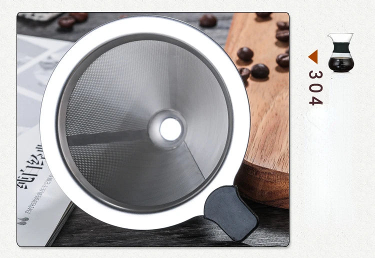 Hand Glass Coffee Kettle with Stainless Steel Filter Drip Brewing Hot Brewer Coffee Pot Dripper Barista Pour Over Coffee Maker