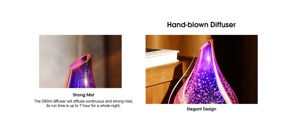 Essential Oil Diffuser 3D Aromatherapy Ultrasonic HumidifierAuto Shut-Off Timer Setting,Aroma Decoration for Home Office Gift