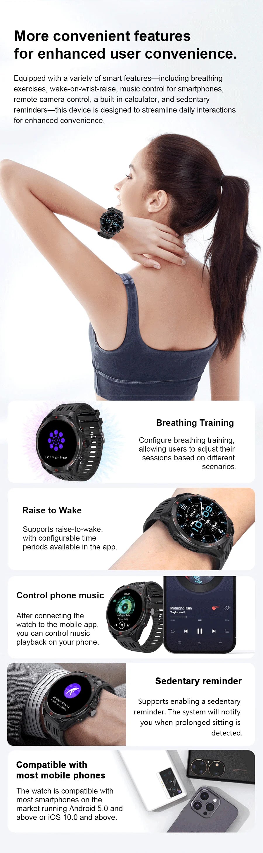 T-Rex 3 ULtra Military Grade 1000mAh Battery Smart Watch 10ATM Waterproof GPS call AMOLED HD Men 100+Sports 2025 New Smart watch