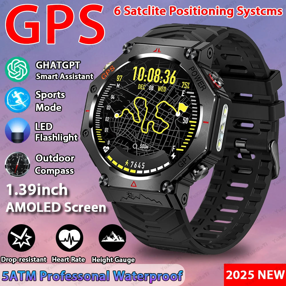 2026 T-Rex 3 Ultra Men Smart Watch Original 10ATM Waterproof GPS Rugged Compass Military 100+ Sports Mode Smart Bracelet