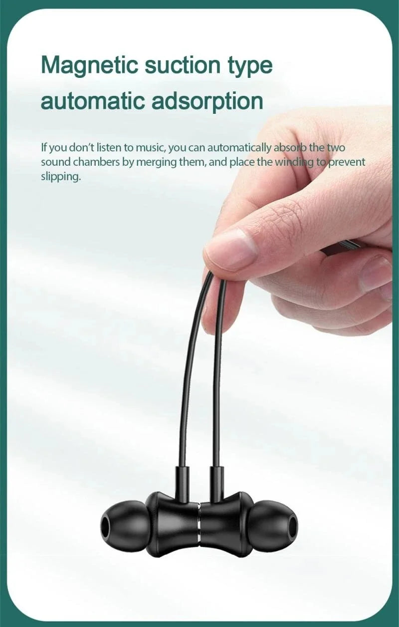 I35 Earphones Bluetooth 5.1 Headphones Sport Earbuds Built-in Mic Neckband Headphone Stereo Earbuds Headset For Running