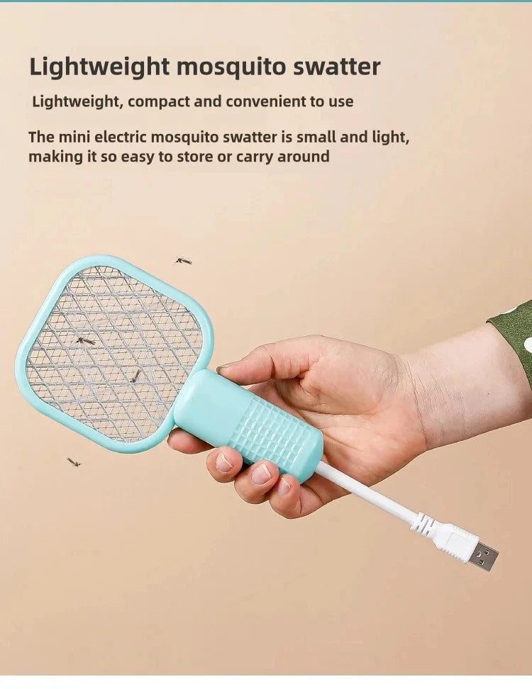 Mosquito Swatter Trap Mini USB UV Light Pest Control Electric Shock Mosquito Killer Lamp Portable Fly Bug Zapper Summer