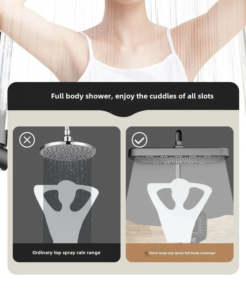 Large showerhead, pressurized showerhead, top spray, pressurized bathroom, rain shower, household shower, showerhead, shower