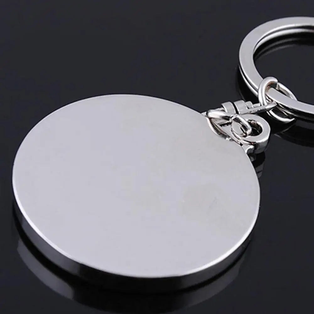50 Years Perpetual Calendar Keyring Keychain Silver Alloy Key Ring Keyfob Decoration 80U9