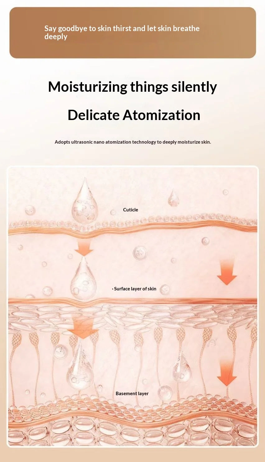 Portable Ultrasonic Humidifier 3 Spray Nozzles Digital Screen Night Light Large Water Tank Silent Aroma Diffuser for Home Use